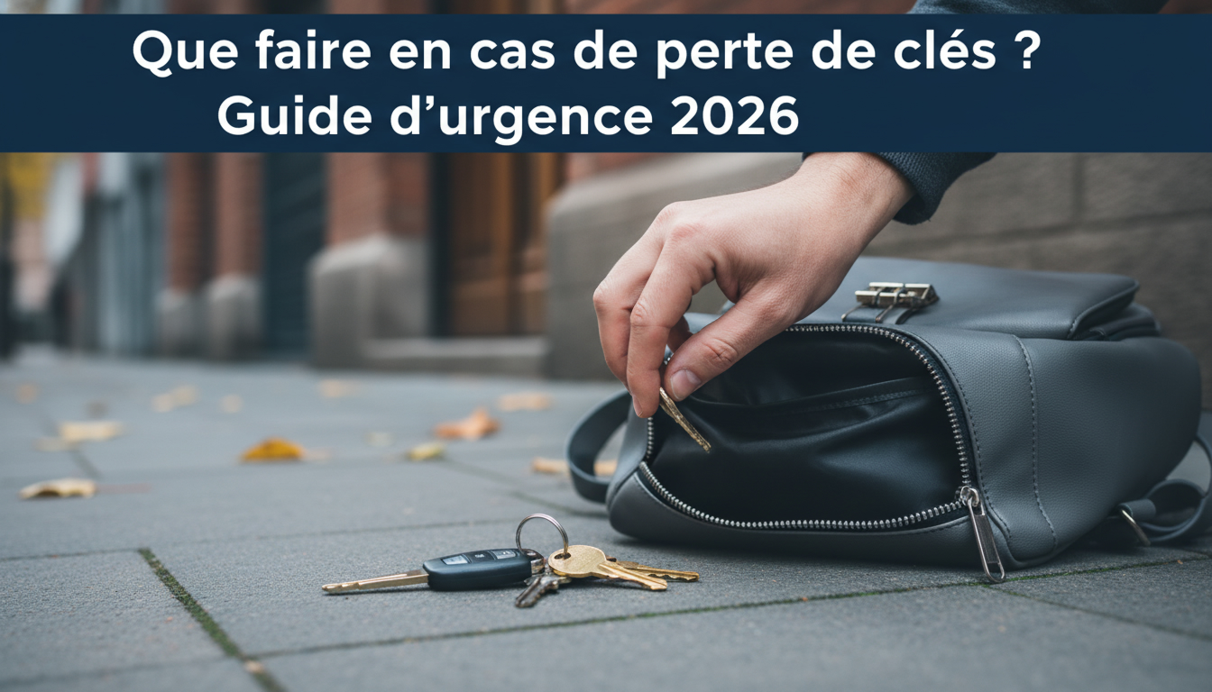 Que faire en cas de perte de clés ? Guide d’urgence 2026