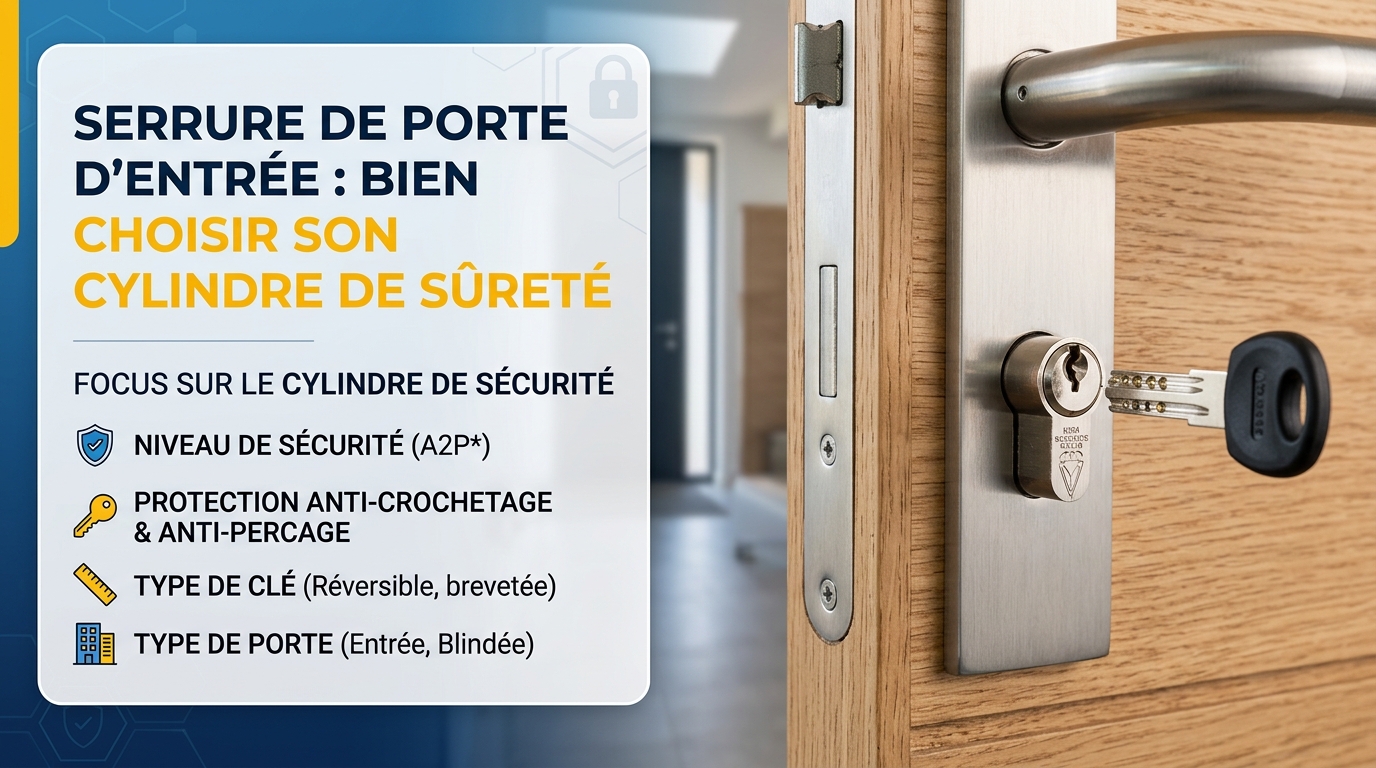 Serrure de porte d’entrée : Bien choisir son cylindre de sûreté